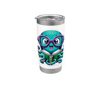 Librarian Book Sea Ocean Giant Squid Funny Reading Octopus Stainless Steel Insulated Tumbler
