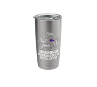 Librarian Book Wizard Isnt Job Title Bookworm Reading Stainless Steel Insulated Tumbler
