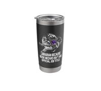 Librarian Book Wizard Isnt Job Title Bookworm Reading Stainless Steel Insulated Tumbler