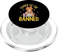 Librarian Bookworm Cat Leader Of The Banned Book Reading PopSockets PopGrip for MagSafe