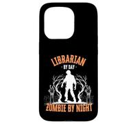 Librarian by Day Zombie by Night Funny Halloween Creepy Case for iPhone 15 Pro