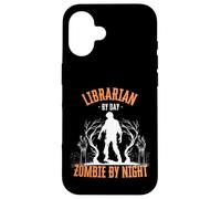 Librarian by Day Zombie by Night Funny Halloween Creepy Case for iPhone 16