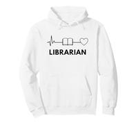 Librarian ECG Heart Book Love Reading Library Gift Pullover Hoodie