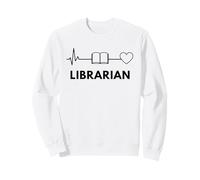 Librarian ECG Heart Book Love Reading Library Gift Sweatshirt