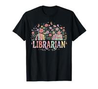 Librarian Floral Books Butterfly Reader Design T-Shirt