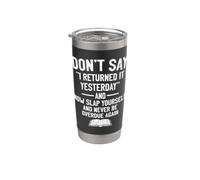 Librarian Funny I Returned it Yesterday Library Assistant Stainless Steel Insulated Tumbler