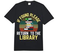 Librarian If Found Please Return to The Library Retro Reader Comfort Colors Adult Heavyweight T-Shirt