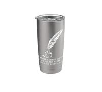 Librarian Poetcore Cat and Poetry Design Stainless Steel Insulated Tumbler