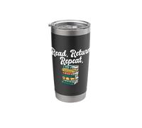 Librarian Read Return Repeat Library Worker Book Lover Stainless Steel Insulated Tumbler