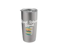 Librarian Read Return Repeat Library Worker Book Lover Stainless Steel Insulated Tumbler