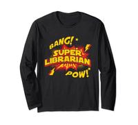 Librarian - Superhero Book Reader School Library Books Long Sleeve T-Shirt