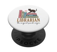 Librarian The Original Search Engine Cat Books PopSockets Adhesive PopGrip