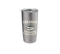 Librarian The Original Search Engine Funny Book Lover Stacks Stainless Steel Insulated Tumbler