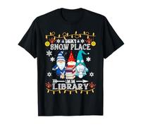 Librarian There is snow like the library, Christmas T-Shirt
