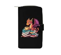 Librarians Dragon Long Purses for Women Leather Card Holder Mens Wallet Coin Purse
