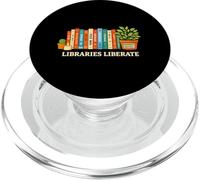 Libraries Liberate Banned Books Reading Lover Literature PopSockets PopGrip for MagSafe
