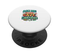 Libraries Library Advocate Librarian Friends Book Lover PopSockets Adhesive PopGrip