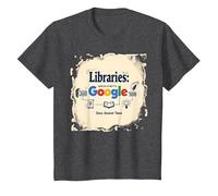 Libraries: Making Google Possible Since Ancient Times T-Shirt, Kids, Dark Heather Grey, 10 Years