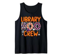 Library Boo Crew Librarians Book Lovers Ghost Halloween Tank Top