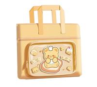 Library Book Bag, Funny Animal Case, Zippered Waterproof Tote for Kids School Travel Picnic Daycare Weekend Trip Beach Airplane Vacation Storage Folder Supply Organizer Pouch