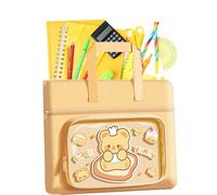 Library BookBag- Handheld TutoringBag, Cartoon Stationery Pouch | Fun Learning Companion Student StudyBagA4 FileBag, Convenient Zippered Waterproof Kids Stationery Tote For Weekend