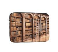 Library Bookcase Laptop Case 10 inch, Shockproof Protective Computer Sleeve Cover Water Resistant Laptop Bag Carrying Tablet Cover Briefcase Handbags Gifts for Men Women