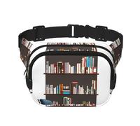 Library Bookcase Unisex Fashion Waist Packs, Stylish Fanny Packs for Workouts, Running, Traveling, and Hiking