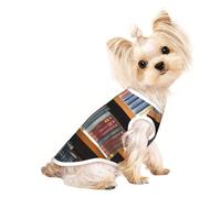Library Bookshelf 1 Print Dog Lightweight Shirt,Summer Cool Breathable Dog t Shirts,Pet Sleeveless Stretchy Clothes