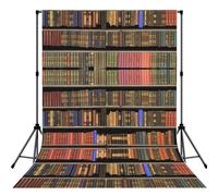Library Bookshelf 5x7ft Photography Backdrop Soft Anti-Wrinkle Photo Background For Studio, Newborn, Birthday Party & Video Recording