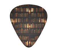 Library Bookshelf Book Advanced guitar pick 12 pieces Three thicknesses for bass, electric guitar, acoustic guitar bag