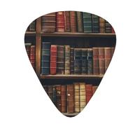 Library Bookshelf Book - Guitar Picks-12 Pack Includes Thin, Medium & Heavy Gauges, Best Gift for Guitar Lovers