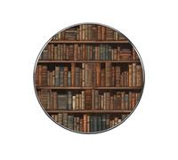 Library Bookshelf Book Magnetic Refrigerator Sticker Circle Cute Cartoon Fridge Magnets Decorative Magnetic Stickers for Refrigerator Whiteboard Locker Office