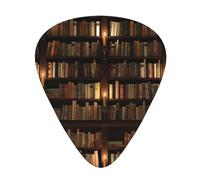 Library Bookshelf Book Premium Bass Electric Guitar Picks,Guitar Plectrum For Unparalleled Musical Experience