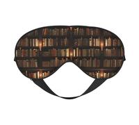 Library Bookshelf Book Print Comfortable Eye Mask Breathable Adjustable Men Women Lightweight Travel Yoga Work