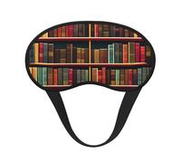 Library Bookshelf Book Print Sleep Mask, Eye Sleeping Mask for Women and Men for Total Darkness, Reduces Puffy Eye Mask