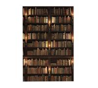 Library Bookshelf Book Printed Wooden Puzzle 300 Piece, Cute Puzzle Game in Plastic Box for Family Entertainment and Brain Training Gifts