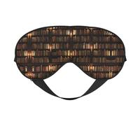 Library Bookshelf Book Printing All-Occasion Comfort Cover, Blocks Light Eye Mask, Ideal for Camping,Shifts,Blocks Light Well