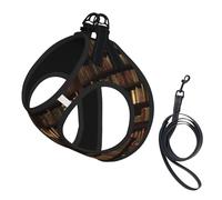 Library Bookshelf Book Printing Puppy Summer Vest Harness With Reflective,Dog Accessories For Small Medium Large Dogs And Cats