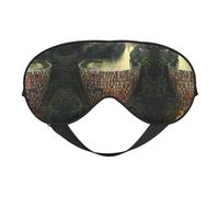 Library Bookshelf Book Printing Reversible Design Sleep Mask, Ideal for Camping, Meditation & Shifts, Snug Fit,No Light Leakage