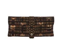 Library Bookshelf Book Pu Leather Glasses Case with Full-Print Design,Thick Lining for Scratch Protection,Snap Button Closure,Compact Eyewear Small Item Organizer