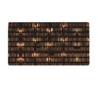 Library Bookshelf Bookprinting Desk Mat Ideal for Large Mouse Pad, Horizontal Oversized Rubber Mouse Pad 16x29.5in,Office