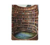 Library Bookshelf Books Printed Laptop Sleeve Bag 13-Inch - Leather Laptop Sleeve Case Shockproof Protective Computer Cover Bag