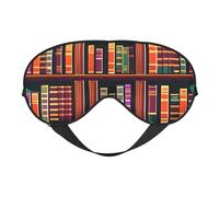 Library Bookshelf Eye Mask, Sleep Mask for Men Women 100% Blackout, No Pressure On Eyes, Soft & Breathable