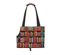 Library Bookshelf print Puppy Carrier Walking Dog Bags Pets Dogs Carrier Bags for small Dogs and Cat and Rabbit