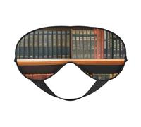 Library Bookshelf Print Silk Sleep Eye Mask Soft Eye Cover with Adjustable Strap Comfortable for Travel Office Nap