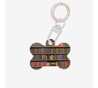 Library Bookshelf Printing Cute Acrylic Dogs Tag Double Side Bone Shap Id Tags with Keychain for Pet Crafts Decorations