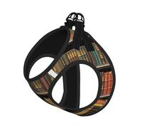 Library Bookshelf Printing Dog Summer Harness,Soft Light Puppy Vest,Breathable Pet Harness Reflective For Easy Walking