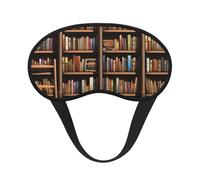 Library Bookshelf Sleep Mask for Side Sleeper, Blackout Eye Mask for Women Men, Zero Pressure Sleeping Masks Soft Breathable Eye Cover Comfortable Blindfold Eyeshade for Night Sleep