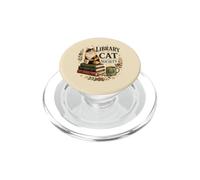 Library Cat Society Book Lover PopSockets PopGrip for MagSafe