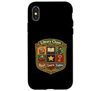 Library Chaos Read Learn Explore Book Lover Case for iPhone X/XS